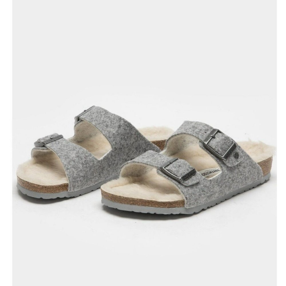 BIRKENSTOCK Arizona Rivet Girls Sandals Size 11 KIDS COLOR LIGHT GRAY NEW